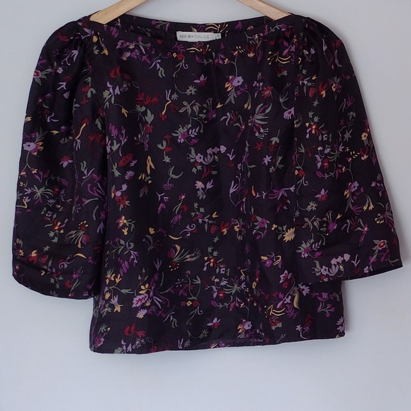 See by Chloe Silk Bell Sleeve Blouse - Picture 9 of 9